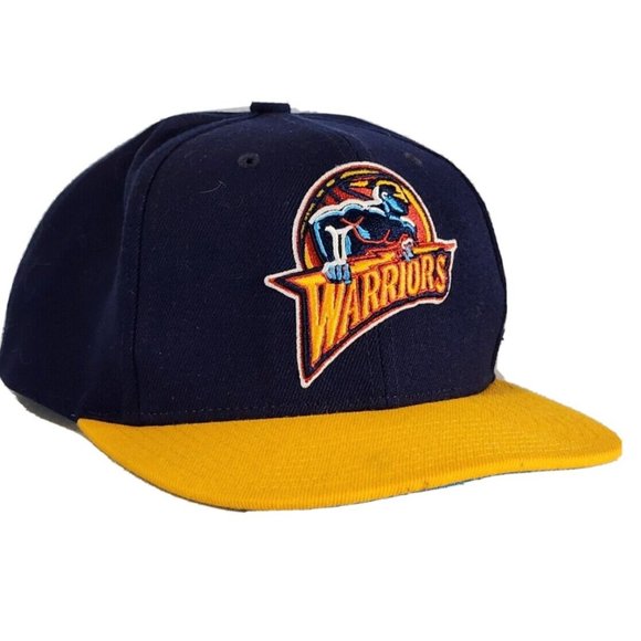 GOLDEN STATE WARRIORS Retro Style by Mitchell & Ness NBA Wool Blend Snapback EUC - Picture 1 of 3